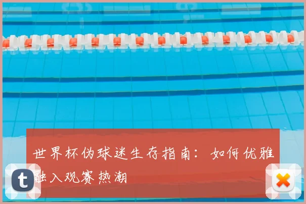 世界杯伪球迷生存指南:如何优雅融入观赛热潮